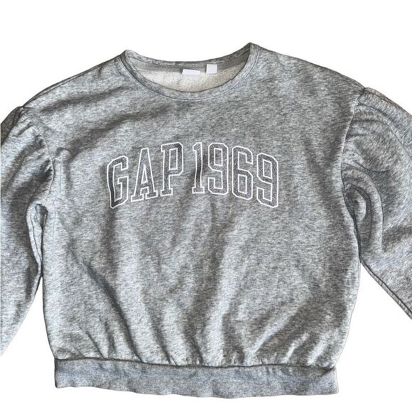 GAP Kids Girls Relaxed Graphic Sweatshirt | GAP 1969 | Grey | Size Xl (12) - Picture 3 of 8